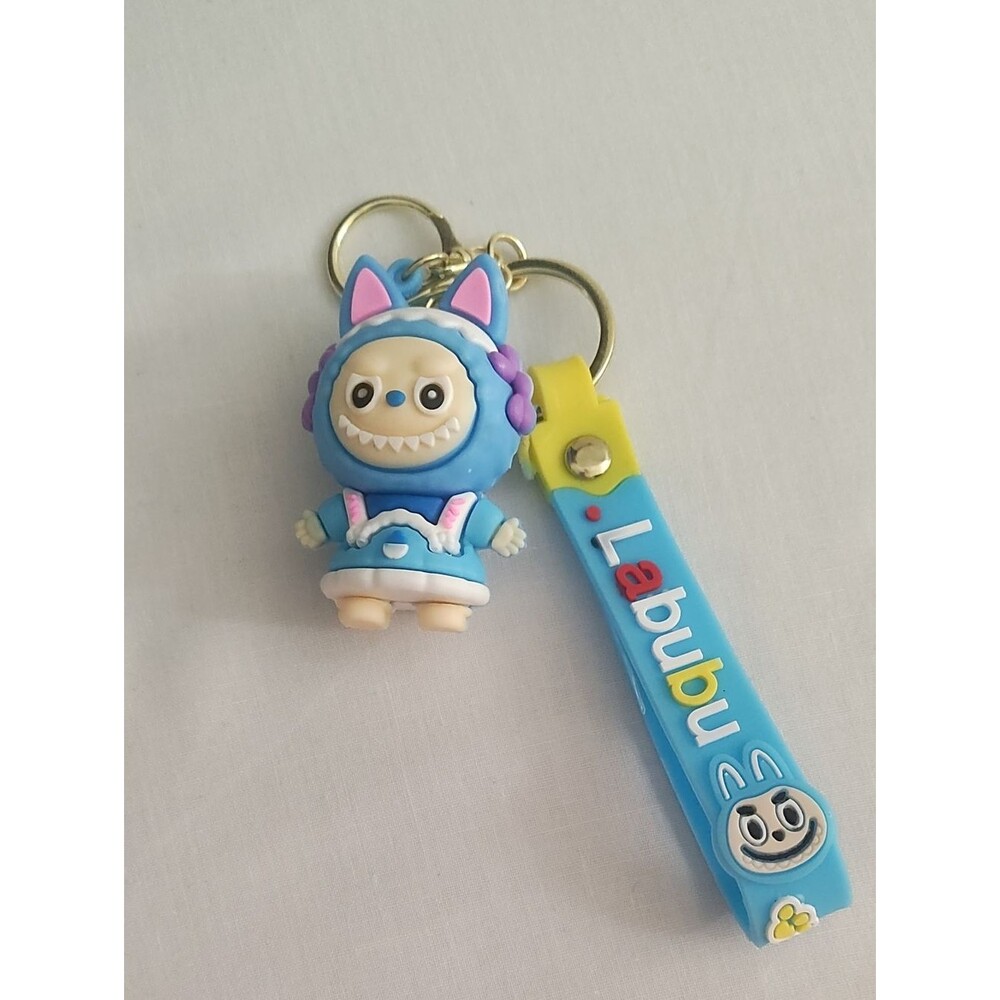 Labubu Blue Character Key & Card Holder Keychain